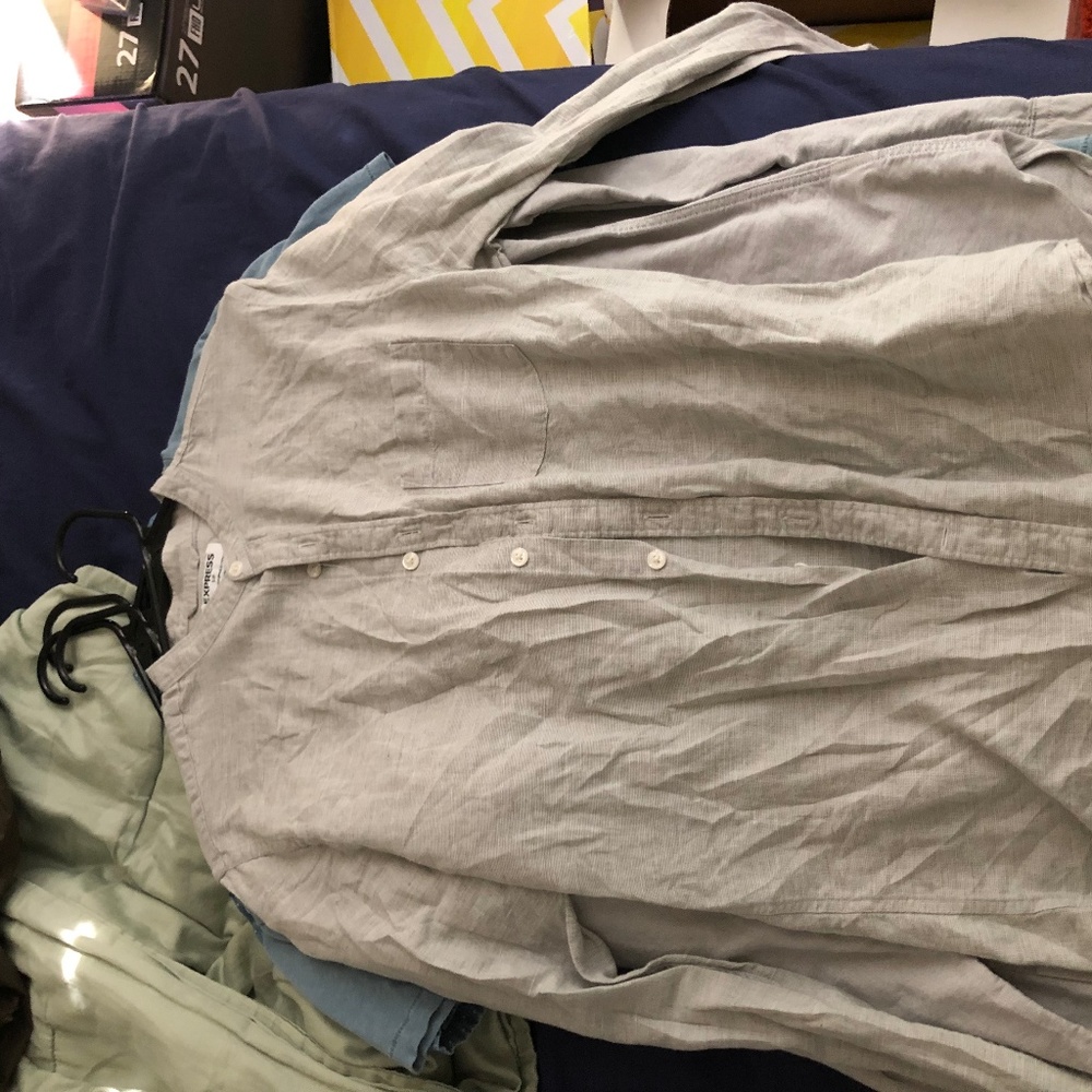 Express Collarless Buttonup